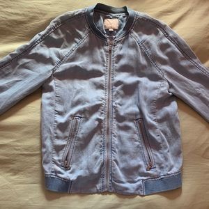 LOFT DENIM BOMBER JACKET